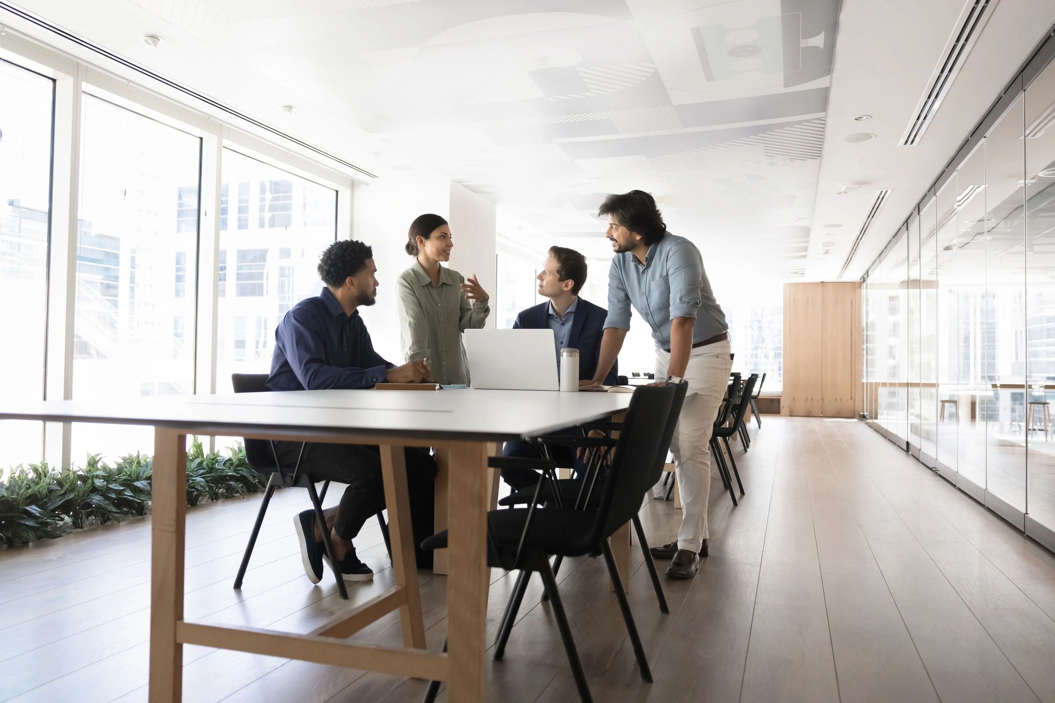 Business team meeting in a modern UAE office